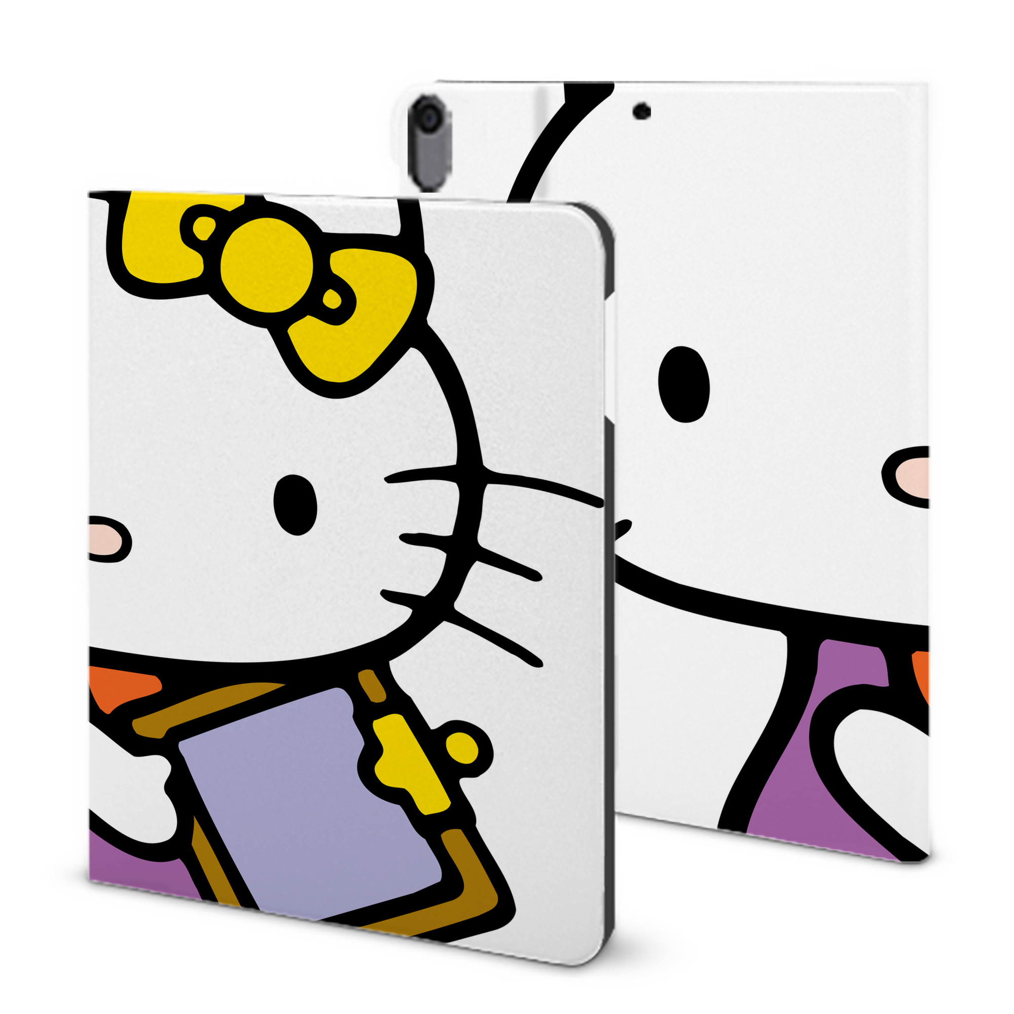 （画像用） Hello Kitty ハローキティ IPad ケース ブック型 PUレザー TPU 耐衝撃 軽量 薄型 ペン収納なし 全面保護 IPad 各モデル対応